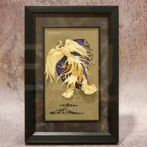 Tranh Phượng Hoàng Mạ Vàng 24k Khổ 24×35 Cm