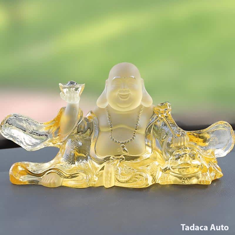Tượng Phật Di Lặc Bằng Lưu Ly -Vàng