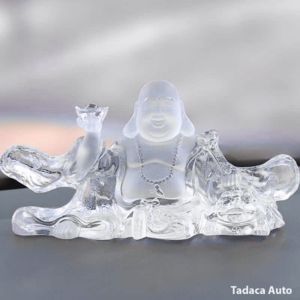 Tượng Phật Di Lặc Bằng Lưu Ly -Trắng